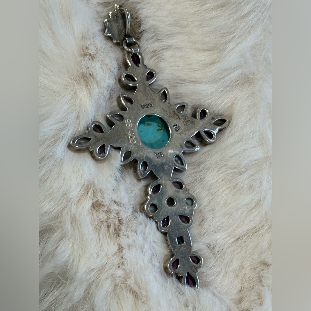 Nicky Butler 925 Sterling Silver Cross Pendant – Designer Statement Piece - Picture 6 of 6